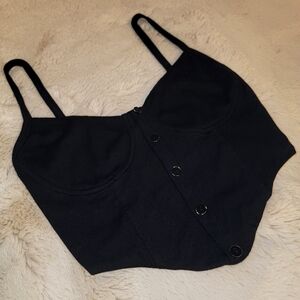 Ribbed OGL Bustier Corset Style Crop Tank